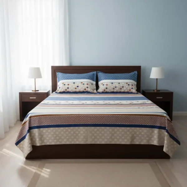 Multi-Stripe and Polka Dot Bedsheet Set