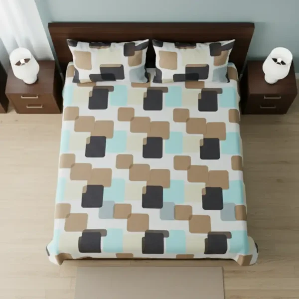 Retro Cube Mosaic Bedsheet