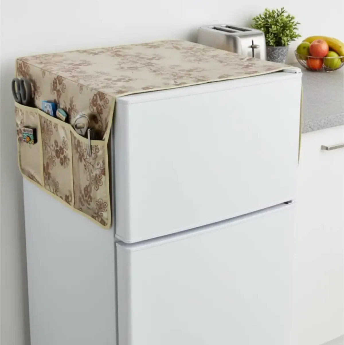 Fridge Top Cover, or Refrigerator Top Cover with Pockets. - Image 1