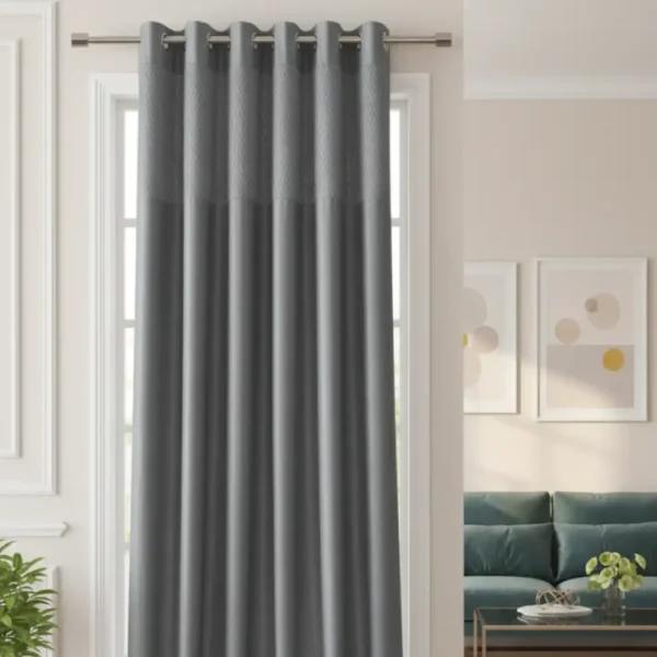 Grey Eyelet Curtains