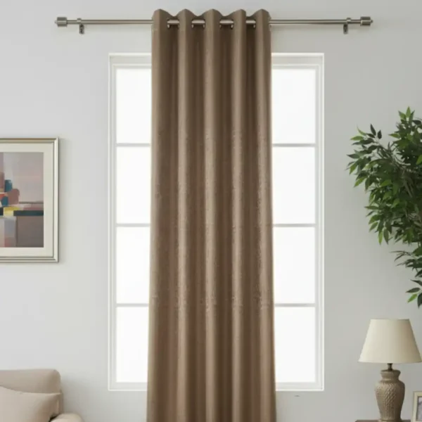 Brown/Taupe Eyelet Blackout Curtain