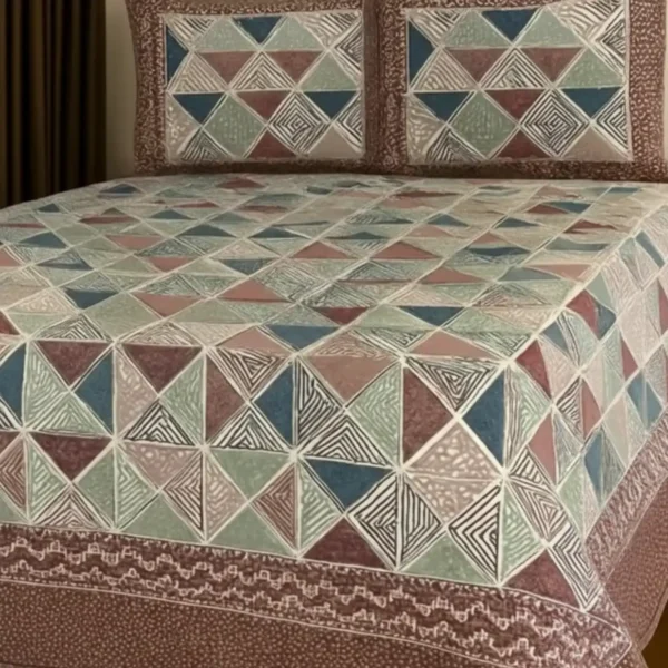 Earth Tone Floral Cube Double Sheet