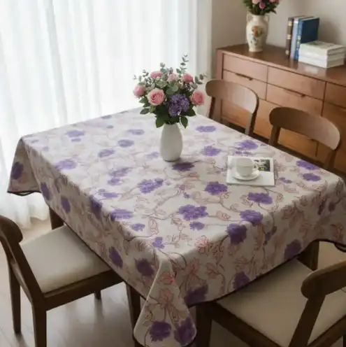 Floral Checkered Table Cover