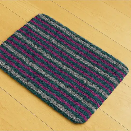 DECORIYA Abstract Stripe Multicolor Doormat