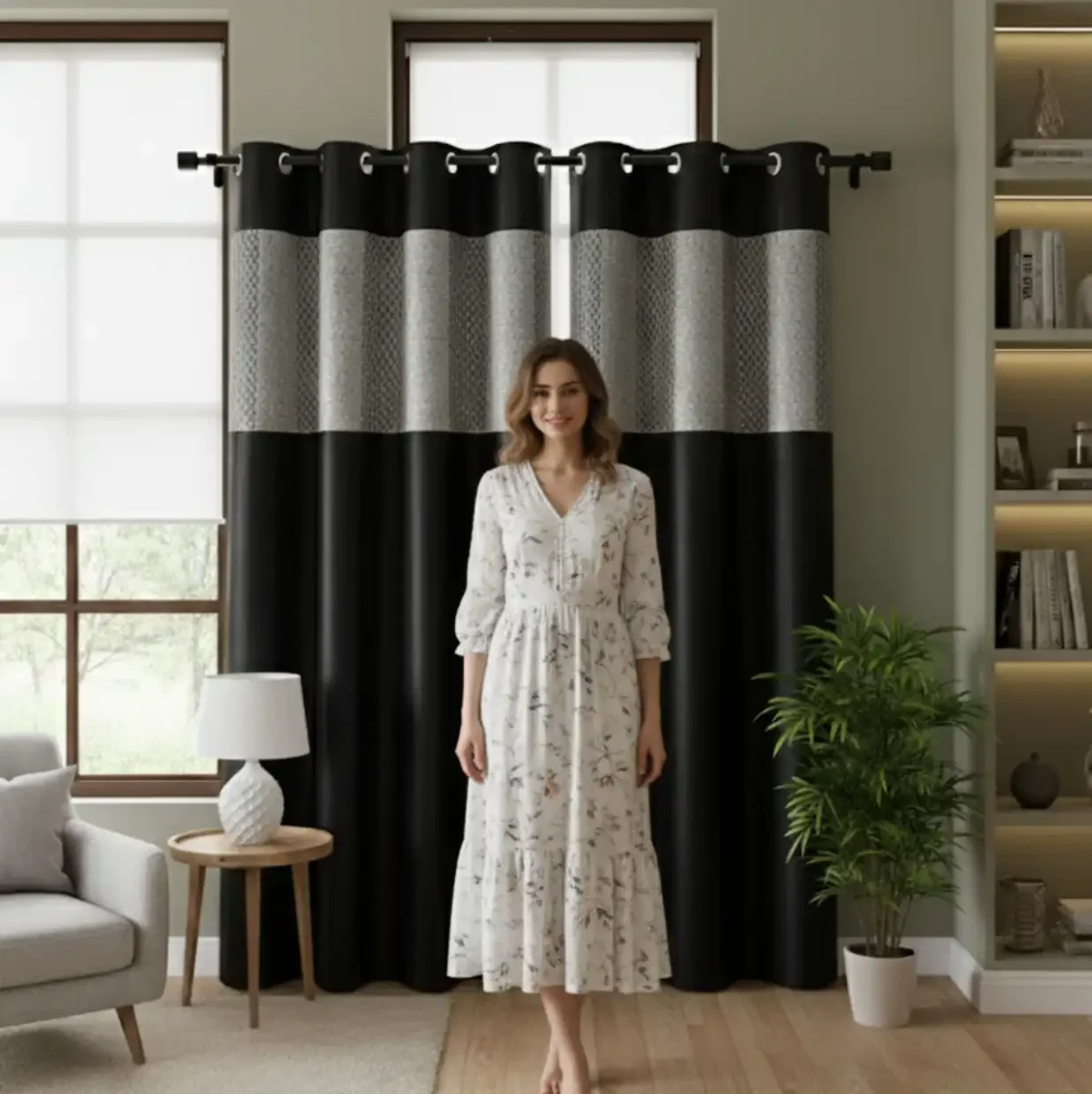 Luxe Block-Color Blackout Curtains - Image 4
