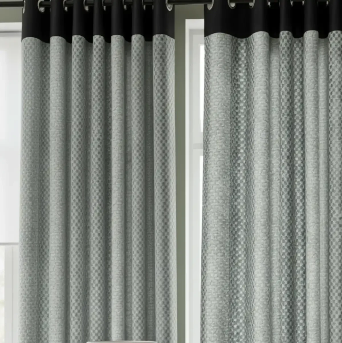 Contemporary Blackout Color-Block Curtain - Image 4